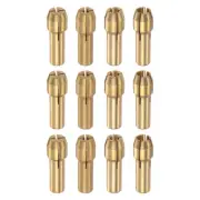 12pcs 1-3.2mm Brass Drill Chucks Collet Bit Sets for Rotary Tools, 4.3mm Shank