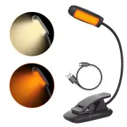 Book Reading LightRechargeable Amber Book Led Night LightPortable Bendable Ne...