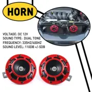 2Pcs Super Horn 12V 110DB Super Loud Snail Car Motorcycle Horn Truck Boat Train (for: BMW)