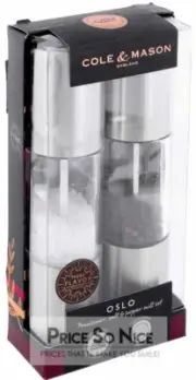 COLE & MASON England Oslo Precision Pepper & Salt Mills MSRP $80 - New