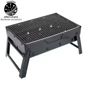 Portable BBQ Charcoal Grill & Mini Tool Kit – Stainless Steel for Outdoor Fun