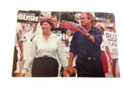 Original George W. Bush For President Campaign Postcard First Lady Laura Bush