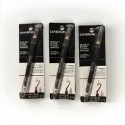 3 Covergirl Perfect Blend Eye Pencils, # 110 Black Brown & 100 Basic Black