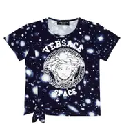 [Versace Kids] Versace Kids Medusa tie-detail T-shirt Y 14 blue