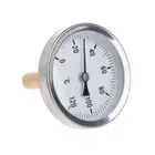 Dial Horizontal Thermometer Aluminum Temperature Gauge Meter for Liquid Water