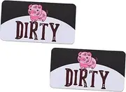 Ciieeo 1set Dual Side Dishwasher Sign Cute Cartoon Clean Dirty Indicator for Washing Machine Fridge and Accessories 2pcs