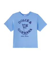 [Dolce & Gabbana Kids] Dolce & Gabbana Kids DG cotton jersey T-shirt Y 14 blue