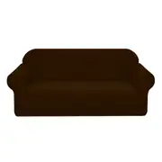 Waterproof Sofa Cover Elastic Sofa Cover Soft Solid Color Sofa Cover Stretch Slipcover Sofa Protector Cover -Dark Coffee