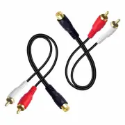 RCA Splitter 1 Female to 2 Male (8 Inch), Stereo Audio Y Cable, Gold Plated D...