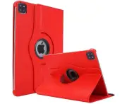 For Apple iPad Pro 12.9 2021 Cover, iPad Pro 5th Generation 2021 Leather Smart 360 Rotate Flip Stand Case Cover (Red)