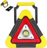 Triangle Warning Light - Solar-Powered 2-in-1 Solar Road Triangles | Portable Safety Triangle with 4 Modes, Warning Light for Trucks, Vehicles, Accident Repairing, Hazard