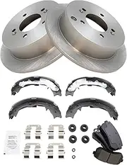 TRQ Rear Brake Pad & Rotor Kit Compatible with 2010-2015 Hyundai Tucson 11-15 Kia Sportage