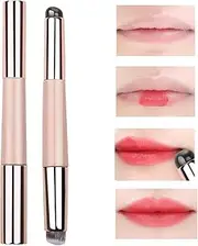 Silicone Makeup Brush, Lipstick Applicator | Portable Eyeshadow Applicators | Double Head Silicone Lip Gloss Applicator, Reusable Silicone Makeup Brush with Lid for Lipstick etc