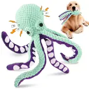 Interactive Plush Octopus Toy for Dogs and Cats - Bite Resistant Chew Toy