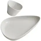 Pebble Salad Tray Fruit Platter for Parties Porcelain Appetizer Plates