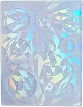 BOGEEL Sparkling Effect Button Silicone Mold for Resin Jewelry Craft Holographic Resin Button Mold Personalized Button Mold
