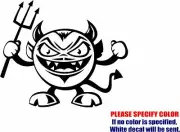 Funny Devil #04 Graphic Die Cut decal sticker Car Truck Boat Window Bumper 9"