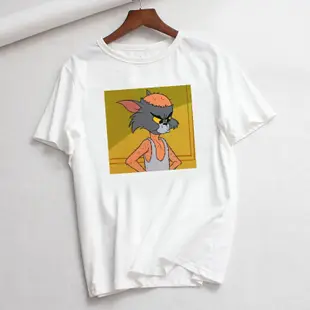 Cat Tom Mouse Jerry New Ulzzang Loose Casual Women T shirt