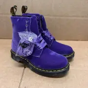 Dr Martens 1460 Pascal Dusty Violet Velvet Boot - Women’s US Size 7 “Brand New”