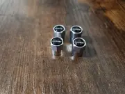 Wheel Stem Caps Metal Dodge Challenger SRT-8 Set of Four Great Quality Silver