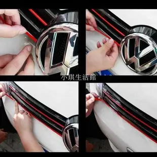 熱銷 A0053 VW GOLF 6 中網裝飾條貼 車身 貼紙 紅色 反光 改色貼紙琪