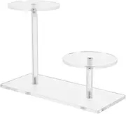 iplusmile 1 Set Clear Acrylic Tiered Display Stand for Perfume Action Figures Jewelry Multi Layer Tower Storage for Desktop Closet Vanity Stable Lightweight Modern Design