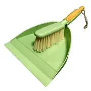 Dust Pan and Brush - Hand Broom Dustpan Set, Broom with Dustpan Como Set, Green