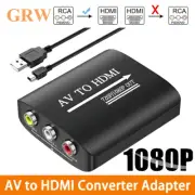 1080P RCA Composite CVBS AV to HDMI Video Audio Converter Box AV2HDMI Adapter
