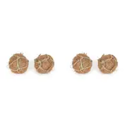 2x 2pk Nature Island Coco Fiber Gnawable Ball Rabbits/Guinea Pig Pet Toy Natural