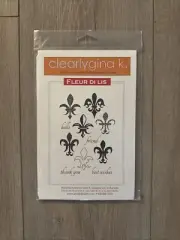 NEW Clearly Gina K. Photopolymer Stamps Fluer Do Lis
