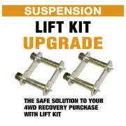 Upgrade Option - Pair Front Leaf Spring Swing Shackles - Purchase with Lift Kit