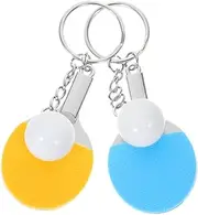 Abaodam 2Pcs Table Tennis Keychains Durable Sports Themed Key Rings Adorable Keychain for Women Lightweight and Sturdy Bag Accessories for Everyday Use and