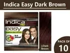 10 Pcs Indica Easy10 Minutes Herbal Hair Color Shampoo Base Dark Brown Herbs
