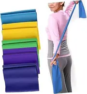 Totority 1.5M Durable Yoga Resistance Band Stretch Fitness Band for Exercise Physical Therapy Random Color Made of Durable Rubber for Home Workouts