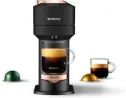 Vertuo Coffee and Espresso Maker, Machine Only, Black Matte Rose Gold