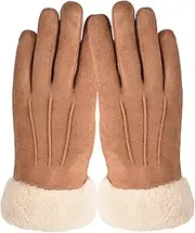 [Generic] Cycling Gloves for Women Touchscreen,Cold Protection Cycling Gloves | Thicken Fleece Thermal Riding Gloves for Female Outdoor Activity
