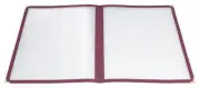 Menu Cover, Double Fold, 9-9/16" x 15", Burgundy (25 Each)