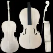 Unfinished 4/4 Cello Full Size Cello Flame Maple Spruce Wood Cello Kit Hand Made