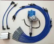 PONTIAC 350 389 400 455 BLUE Small FEMALE Cap HEI Distributor + Wires + 60k Coil