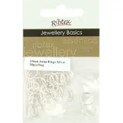 Ribtex Jump Rings 10mm Silver 30 Pieces