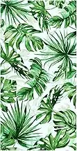 LIVILAN Green Tropical Beach Towel, 30" x 60" Oversized, Microfiber, Thin, Lightweight for Pool, Swim, Bath, Palm Tree Design, Quick Dry, Sand Proof, Ideal Tropical Gifts for Women, Girls