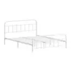 NNEED Bed Frame Metal Double Size Bed Platform White