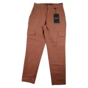 Kenneth Cole Cargo Pants Mens 28x30 Red Clay Techni-Cole Stretch Casual $79 NEW