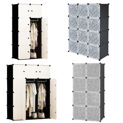 Foret DIY XL 8/12 Cube Storage Cabinet Compartment Wardrobe Rack Shelf Cupboard