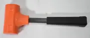 15" Orange Head Rubber Mallet Black Grip Handle Tool Hammer 1lb 4oz Hardware