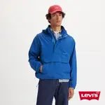 LEVIS 男款 防潑水連帽風衣罩衫 / 抽繩下擺