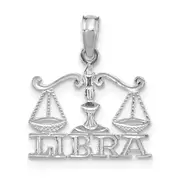 14K White Gold Wg Libra Zodiac Charm