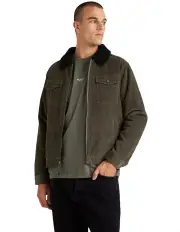[RVCA] Easy Trucker Sherpa Jacket in Olive