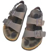 Birkenstock Milano Sandals EU 40 US 9.5 Mocha Brown Slingback Cork Leather