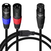 XLR Splitter Microphone Cable XLR Female to Dual Male Y Splitter Adapter XLR-...
